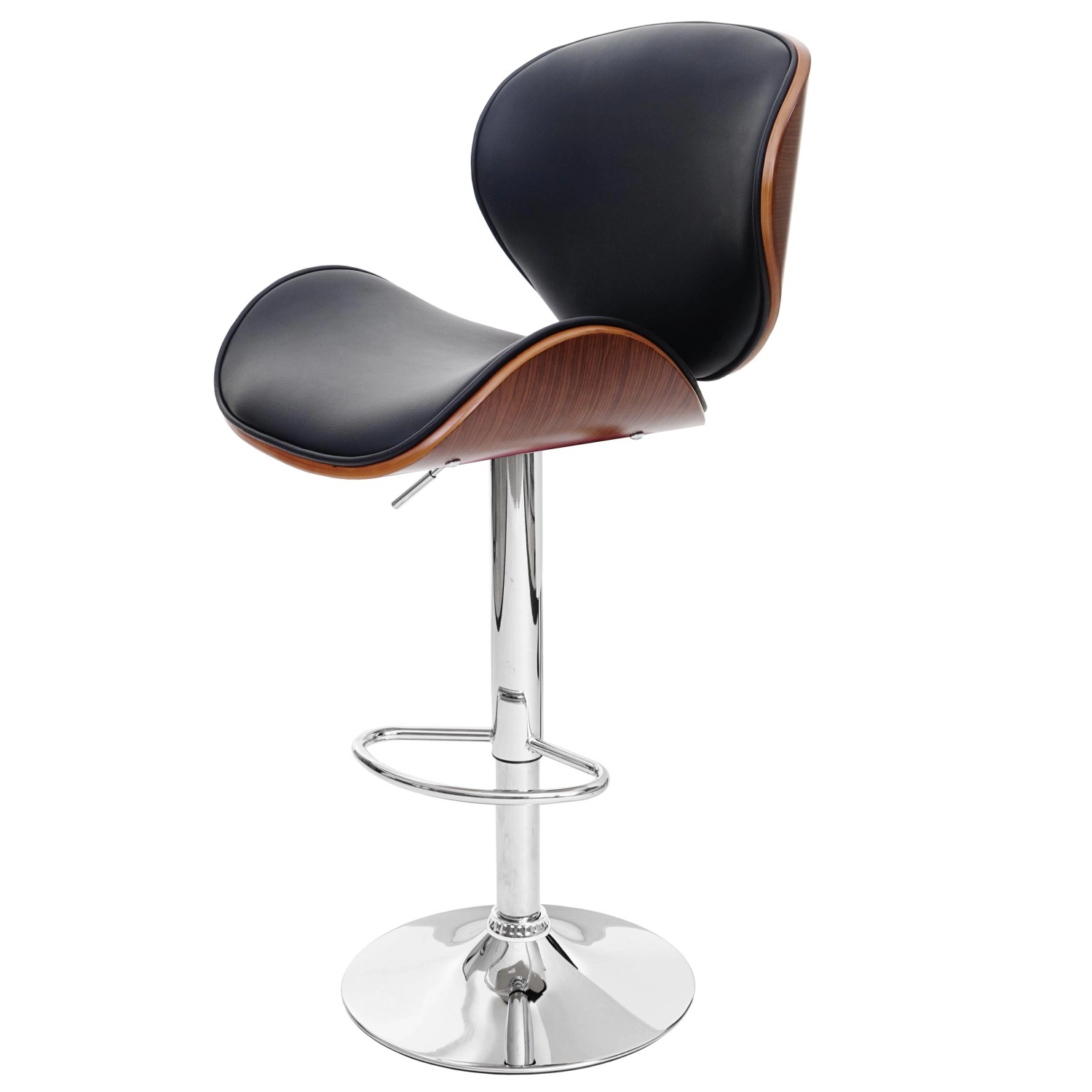 PROREGAL Barhocker Höhenverstellbar Mit Lehne Sitzhöhe 62-84cm Holz Bugholz günstig online kaufen