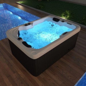 Tronitechnik Whirlpool Levanzo Inkl Heizung Hydromassage Farblicht 190X135Cm 450l Inkl Thermoabdeckung & Treppe