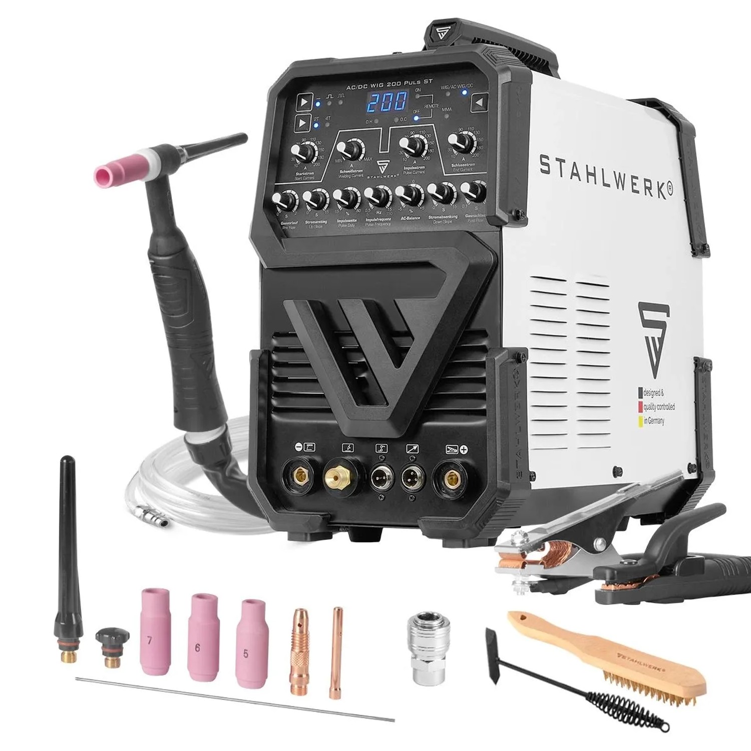 Image of STAHLWERK Schweißgerät ACDC WIG 200 Puls ST 200 A WIG MMA Alumodus Pulsfunktion