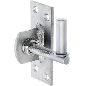 Aufschraubkloben aus Edelstahl, 105x40 mm, Bolzen Ø 13 mm, für Tore und Türen.