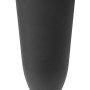Anthrazitfarbene Florus Grabvase, 32 cm hoch, aus recyceltem Kunststoff für die Grabgestaltung.