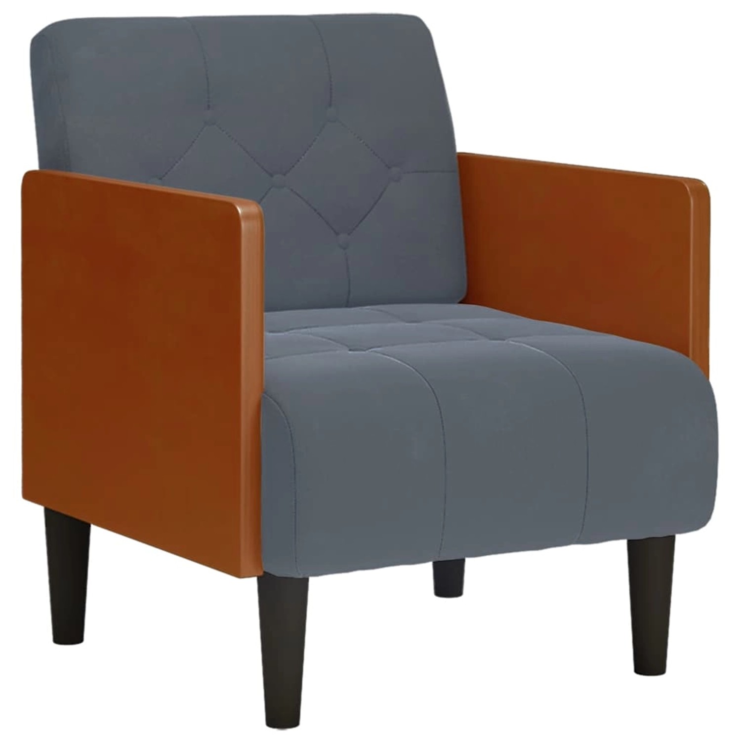 vidaXL Sessel mit Armlehnen Dunkelgrau 55 cm Samt 4100596 günstig online kaufen