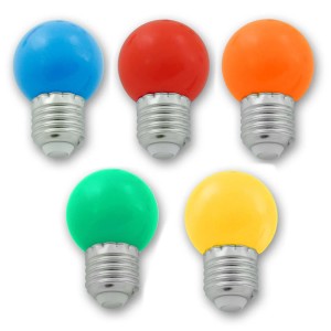 Bunte LED-Kugellampen für eine Partylichterkette (10m). Weihnachtsbeleuchtung für den Außenbereich.