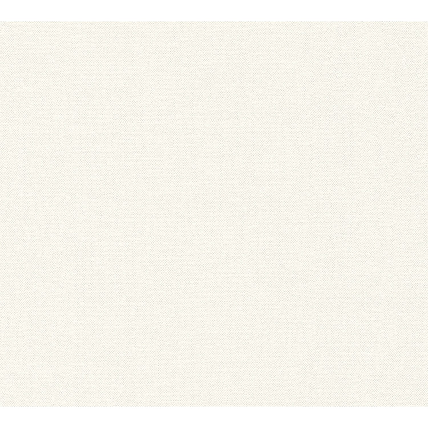 Weiße A.S. Création Vliestapete mit leichter Textiloptik und feiner Struktur.