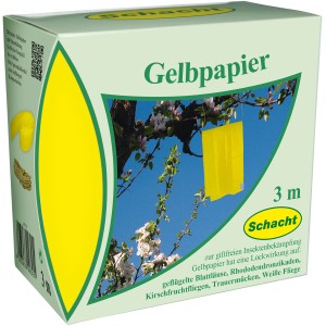 Schacht Gelbpapier 3m zur biologischen Schädlingsbekämpfung im Garten und Gewächshaus.