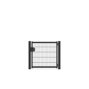 Zaunguru Gartentür Berlin, 103x122.9 cm, RAL 7016, 180° Öffnungswinkel.