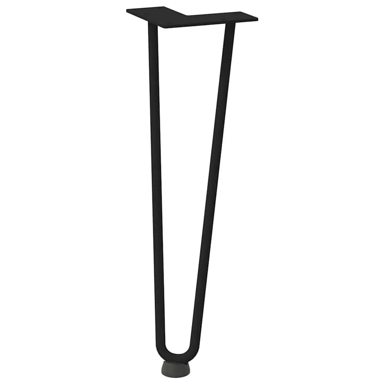 Schwarzes vidaXL Haarnadelbein, 42 cm, aus Stahl für Couchtisch.