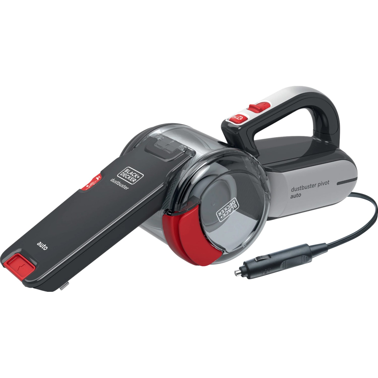 Black+Decker Autosauger Dustbuster Pivot PV1200AV, 12V Handstaubsauger mit Zubehör.