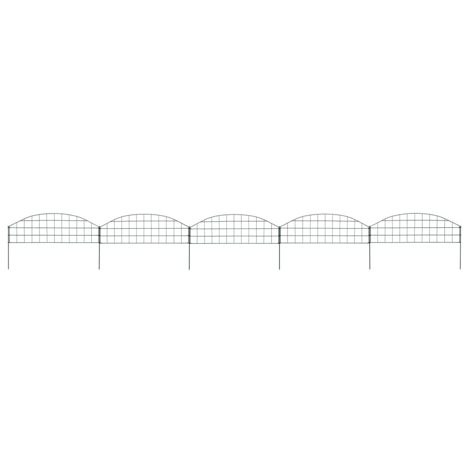 vidaXL Gartenzaun Set Konvex 77,3x26 cm Grün 146101 günstig online kaufen