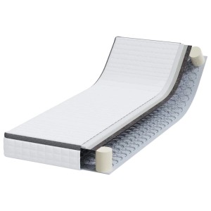vidaXL Matratze Weiß und Grau 80 x 200 cm Bonell Feder 4106437