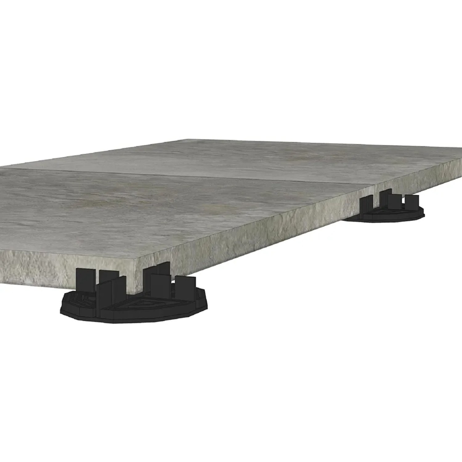GS Terrassen Plattenlager 10mm, schwarz, 32er Set für Terrassendielen und Platten.