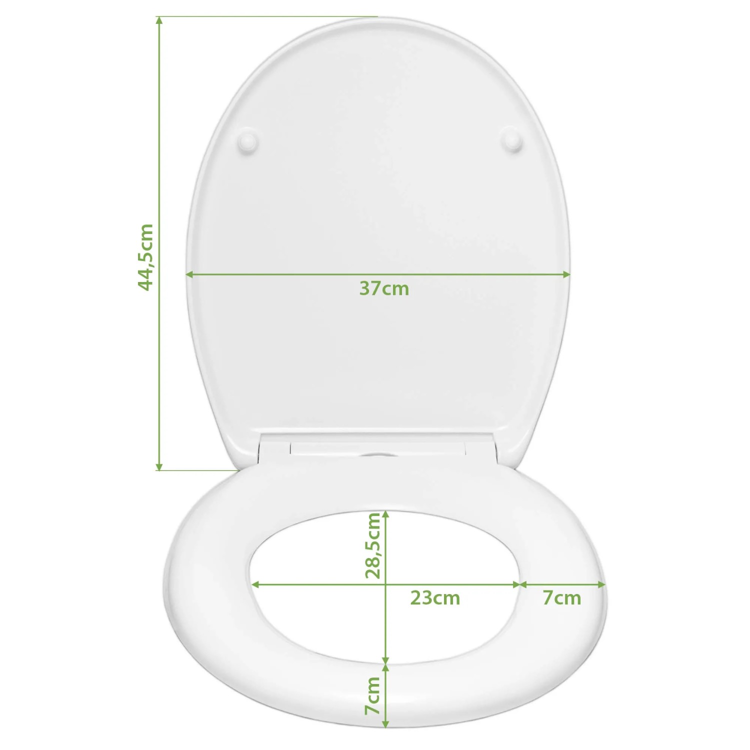 Weißer Banjado WC-Sitz mit Absenkautomatik und Royal Creme Blau Motiv, Duroplast.