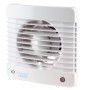 Weißer VENTS Kleinraumventilator Silenta-M 100 VTH mit Zugschalter, Nachlauf und Hygrostat.