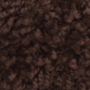 Detailaufnahme: Dunkelbrauner Shaggy Teppich Barcelona mit weichem Flor.