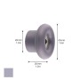 Grauer Wagner Wandhaken Hooks4home Dot, Ø 40 mm, aus Elastomer und Stahl.