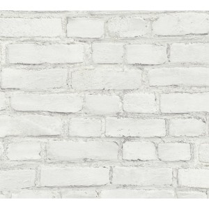 AS-Creation Vliestapete Elements in Steinoptik, weiß-grau, matte Oberfläche.