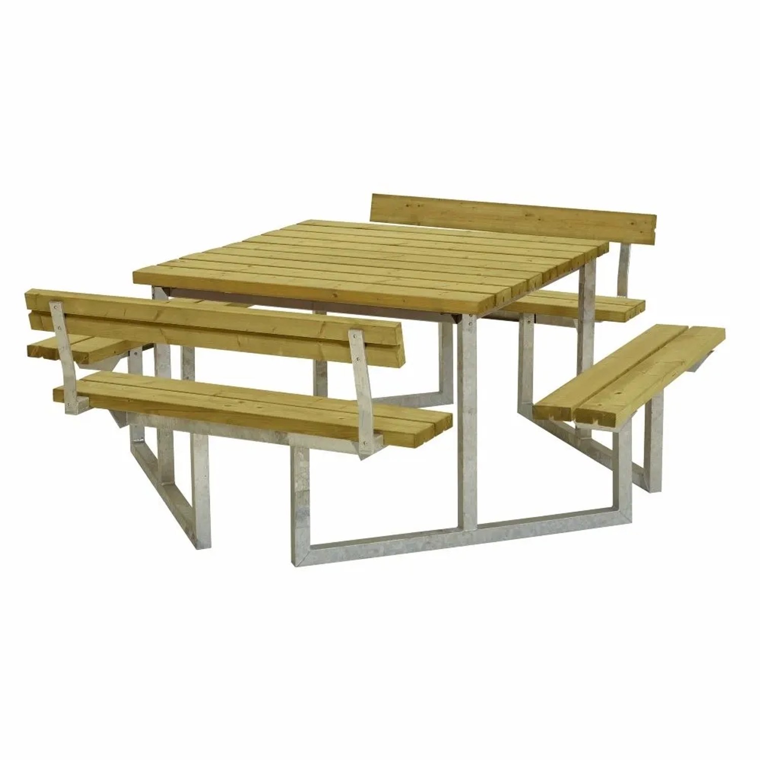 PLUS Gartenmöbel Sitzgruppe 204 cm Klappbar mit 2 Rückenlehnen Holz