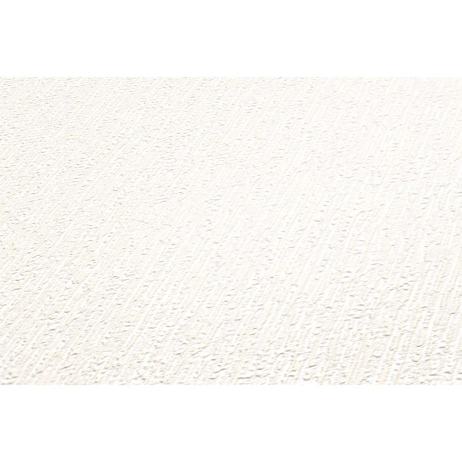 Weiße, matte Uni-Tapete von PROFHOME mit leichter Struktur. Dekorative Vliestapete für Wohnräume.