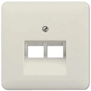 Jung UAE-Abdeckung 2-fach, Weiß, für Telefondosen.