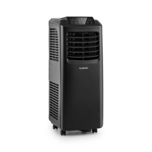 Schwarze, mobile Klarstein Klimaanlage Pure Blizzard Smart 9k mit Fernbedienung.