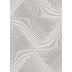 Erismann Vliestapete Spotlight Gala Taupe mit 3D Fächer Design.