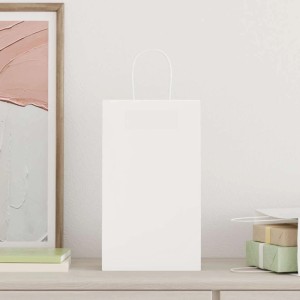 vidaXL Papiertragetaschen 50 Stk mit Henkeln Weiß 21x11x36 cm 4101603