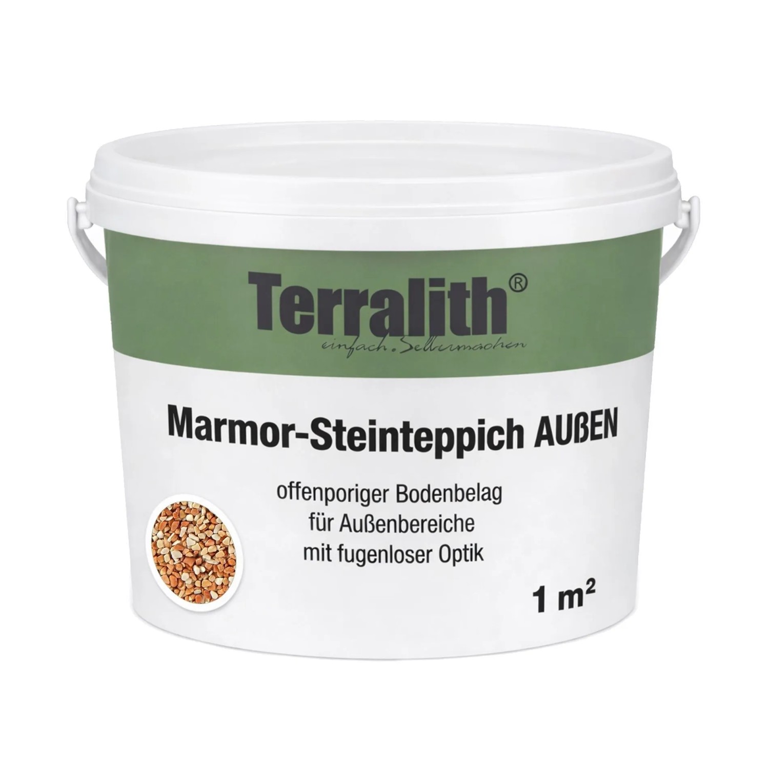Terralith Marmor Steinteppich Terracotta Due für 1 m² Außen Mittel 4-6 mm