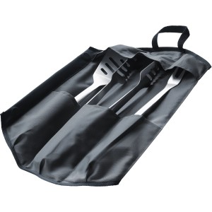 Enders Premium Grillbesteck 3er Set aus Edelstahl in Tasche. Grillzange, Gabel und Wender.