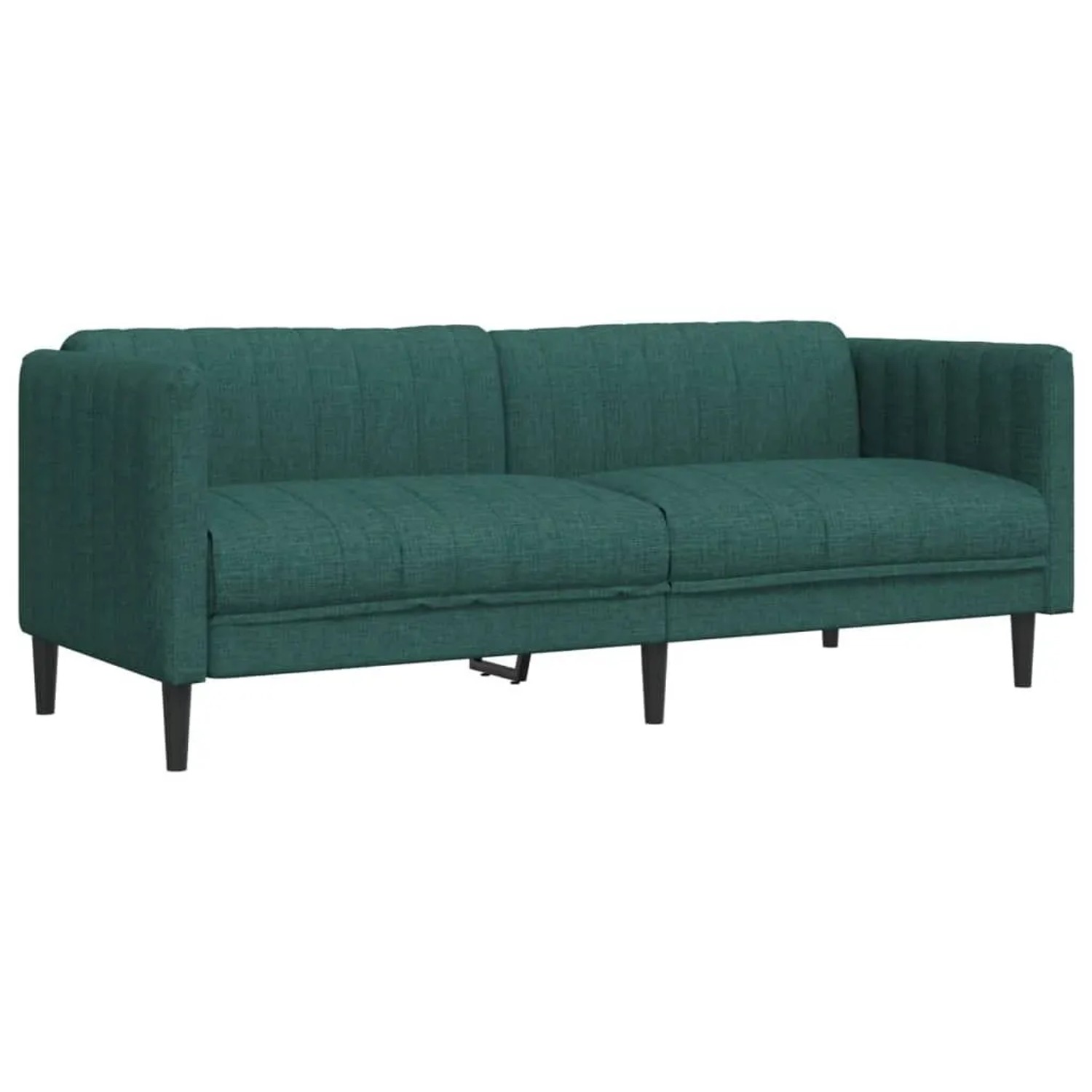 vidaXL Sofa 3-Sitzer Dunkelgrün Stoff 372617