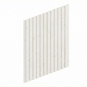 Weiße Skan Holz Seitenwand aus Fichtenholz-Deckelschalung für Carports, 230x330 cm. Sicht- und Windschutz.