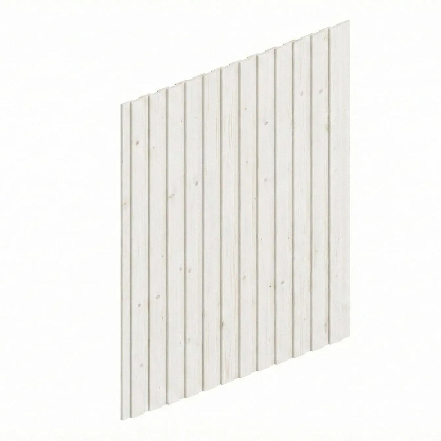 Skan Holz Seitenwand Deckelschalung Fichte 230 cm x 330 cm Weiß