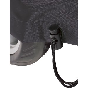 Detailaufnahme: Jamestown Grill-Abdeckhaube rund mit Kordelzug zur Fixierung.