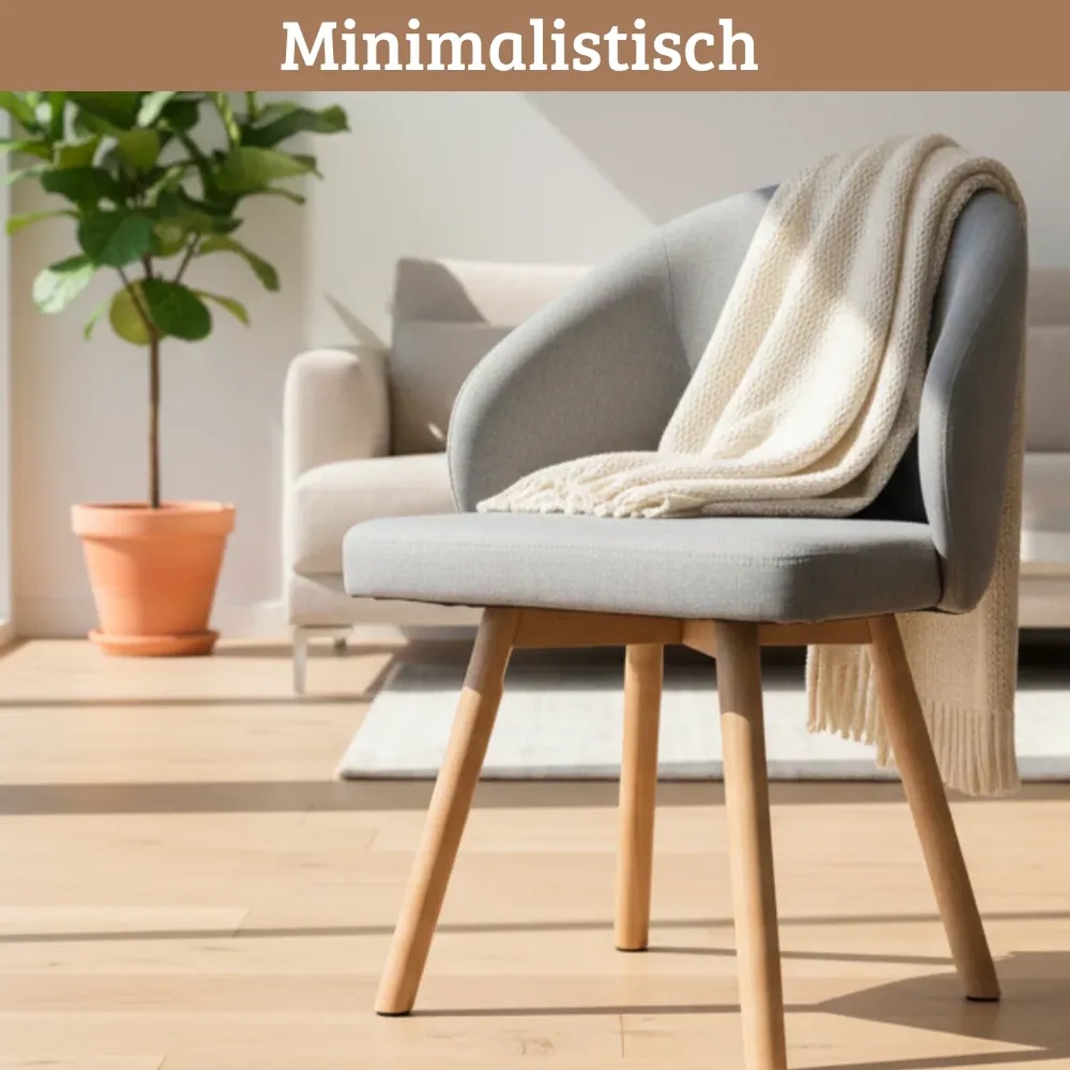 DELUKE Esszimmerstühle 2er Set ERIK Stoffbezug Eichenholz Beine Gepolsterte Sitzfläche Skandinavisch Minimalistisch Stühle Esszimmer Hellgrau_5