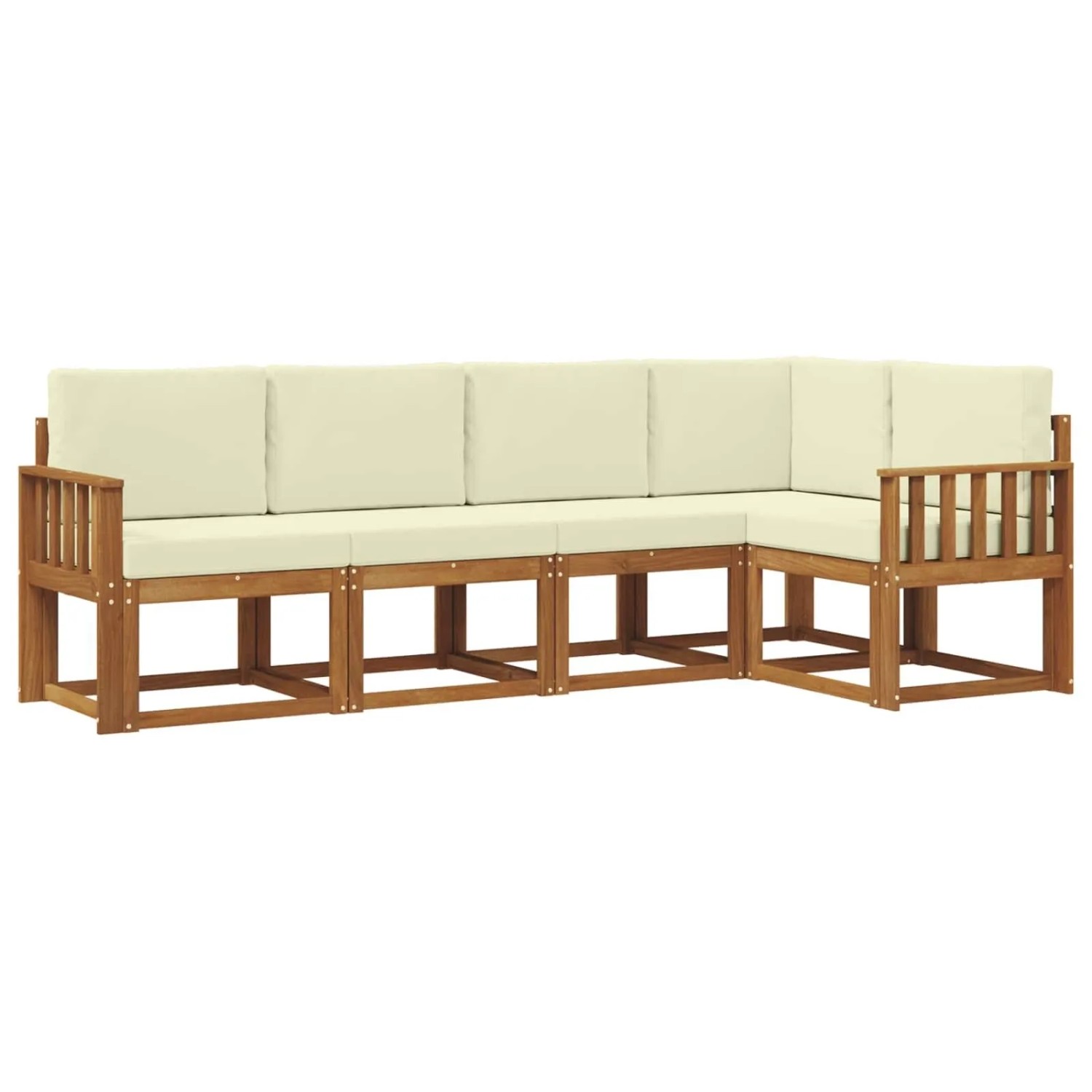 Thumbnail - vidaXL Sofa Set mit Kissen 5 Stk Natur und Creme 3366388
