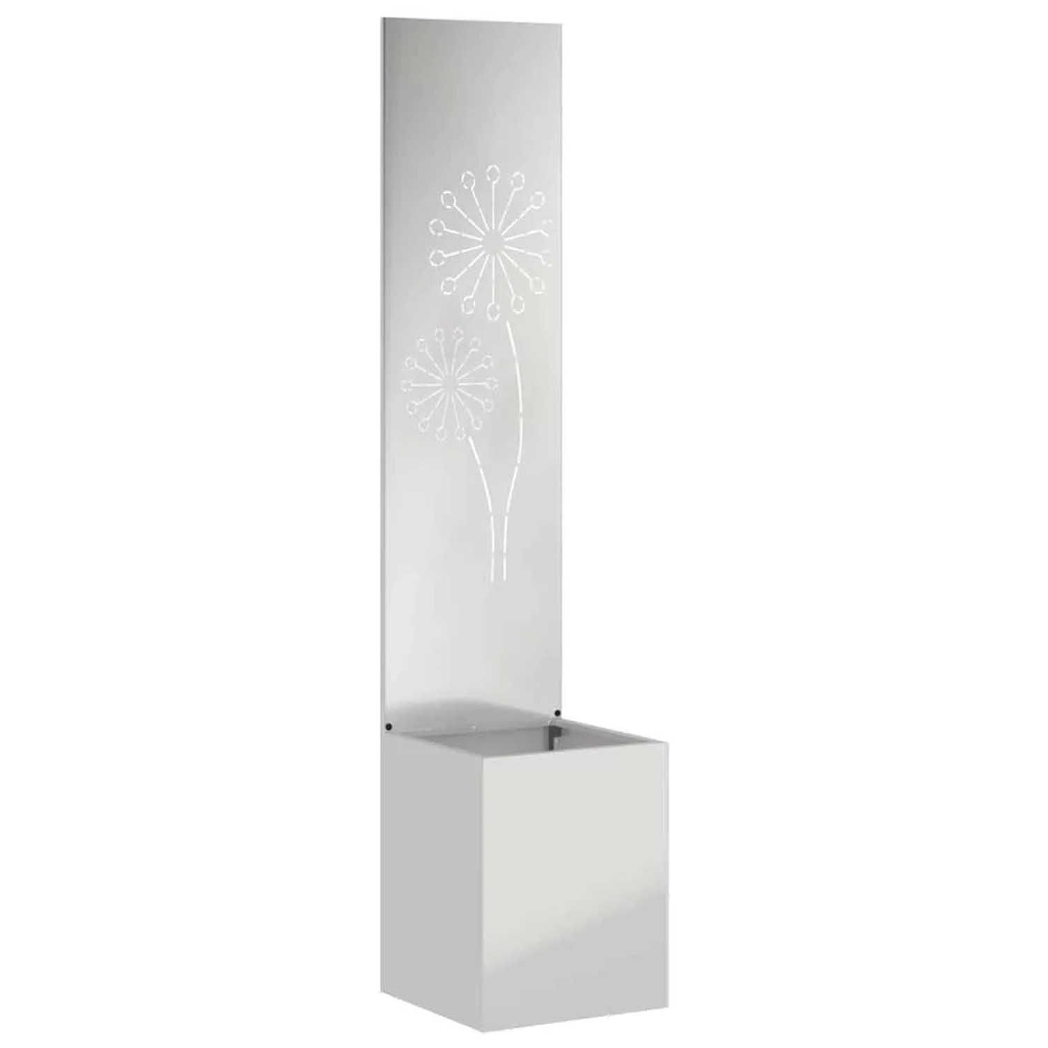 vidaXL Garten Sichtschutz-Leinwand Silber 32 x 140 cm Verzinkter Stahl 876390