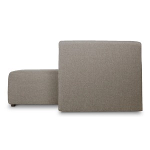 Detailansicht: Heaven Sofa mit Chaiselong in Grau-Sandfarben. Gemütliches Sofa für Wohnzimmer.