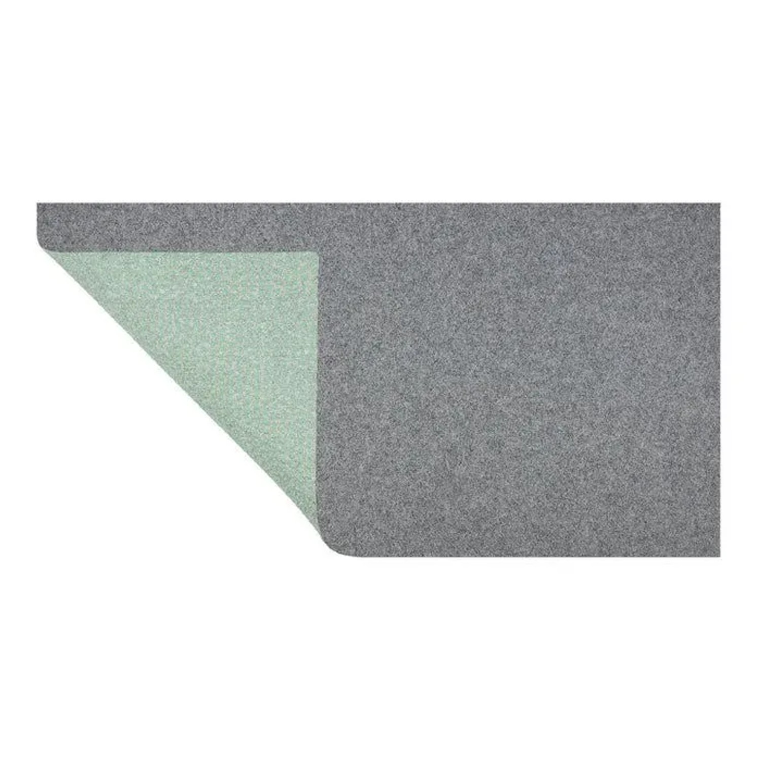 Hellgrauer Kunstrasen-Zuschnitt, 100x600 cm, für Balkon und Terrasse.