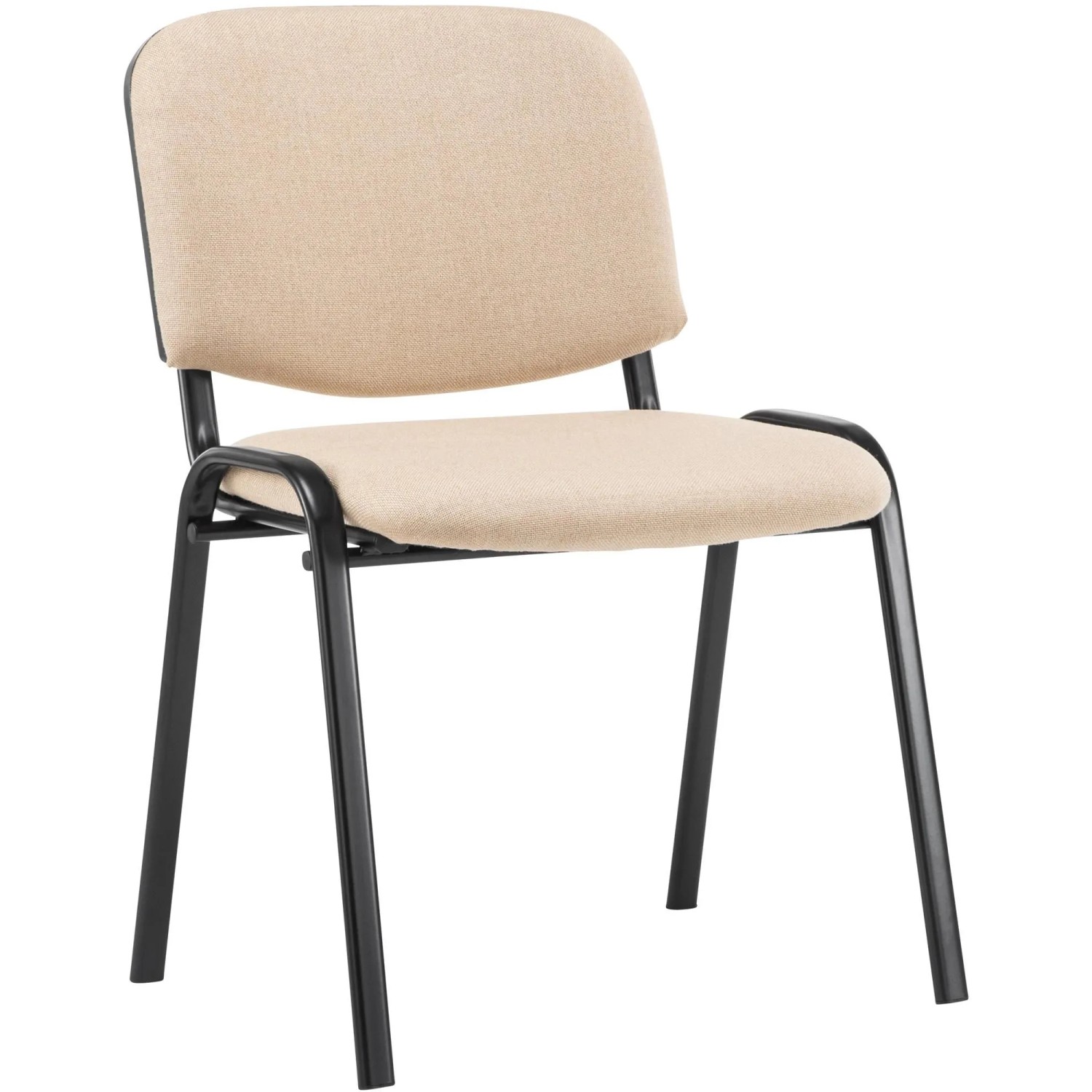 DELUKE Besucherstuhl ZAGREB Stoff Creme 53x53x83cm Konferenzstuhl Wartezimmerstuhl Bürostuhl
