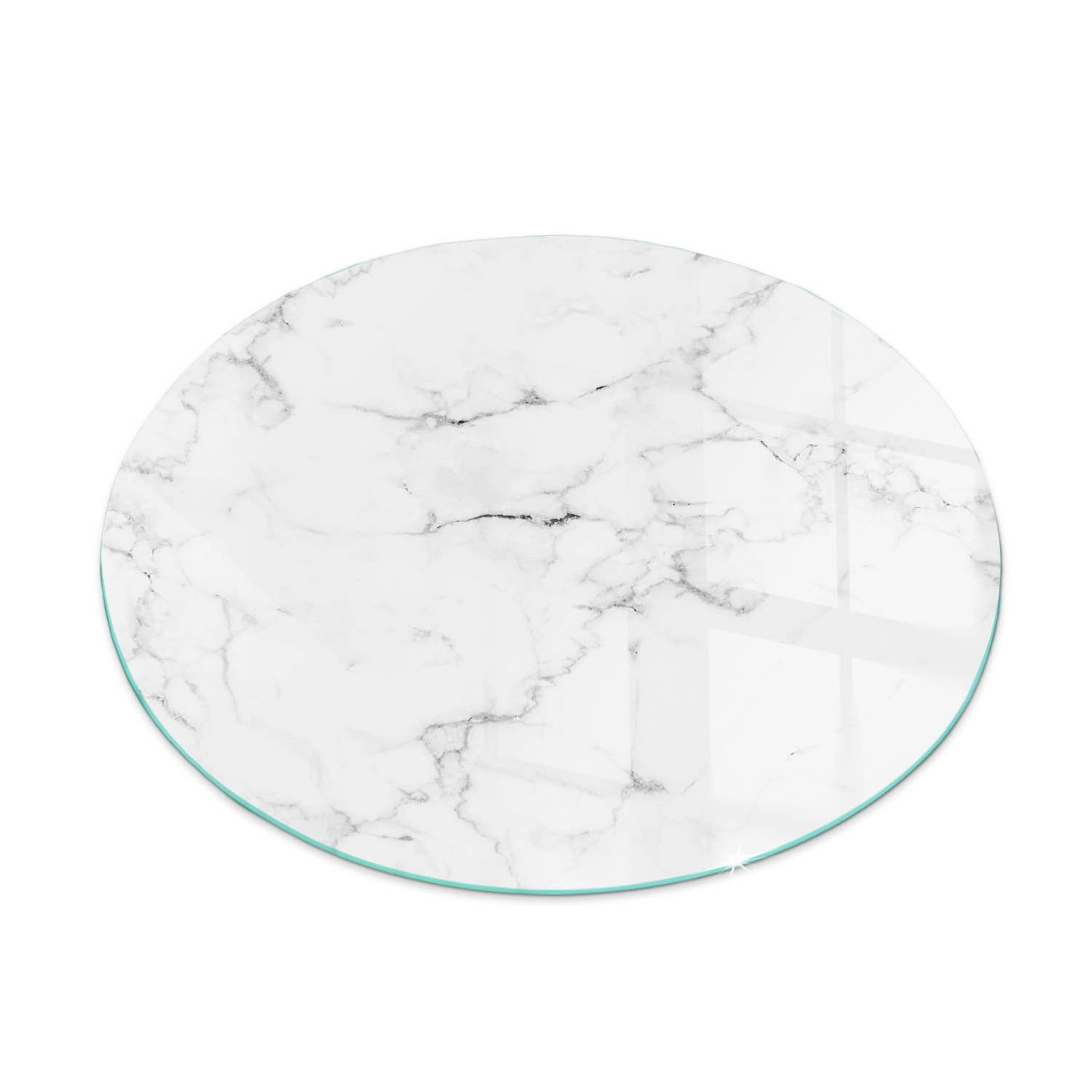 Tulup Glasplatte für Kamin Geädertes Marmormuster Glas unter Kamin Runden 6 günstig online kaufen