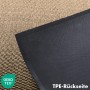 Detailaufnahme der rutschfesten TPE-Rückseite der KARAT Schmutzfangmatte in Ocker-Schwarz.