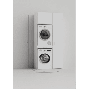 Waschturm Waschmaschinenschrank Slimline 3.3 Weiß