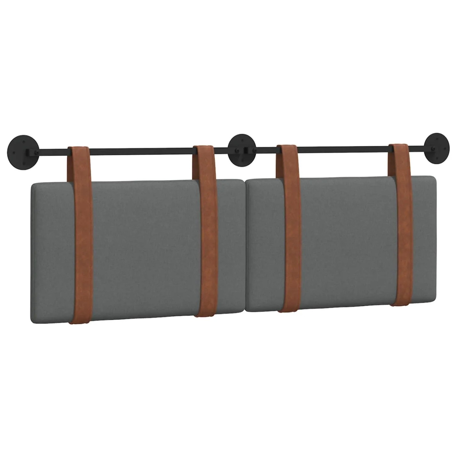 vidaXL Hängevorderseite Uni Dunkelgrau 150 x 55 x 5 cm Antikes PU 42031454