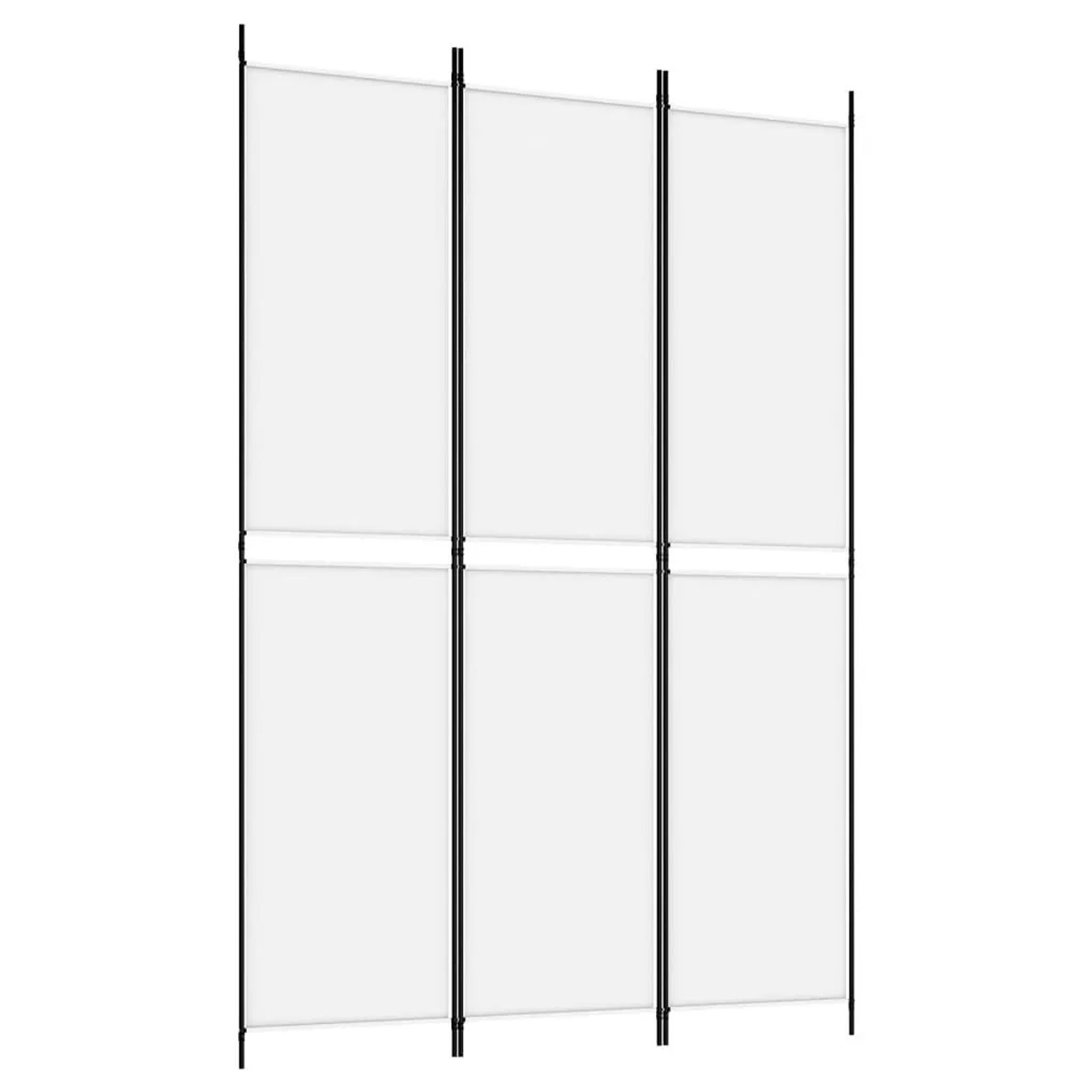 vidaXL 3 Tlg Paravent Weiß 150x220 cm Stoff 350242