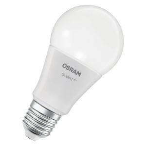 Osram Smart+ Matter E27 LED-Lampe A60, RGBW, 9W, 806lm, klassische Glühlampenform.