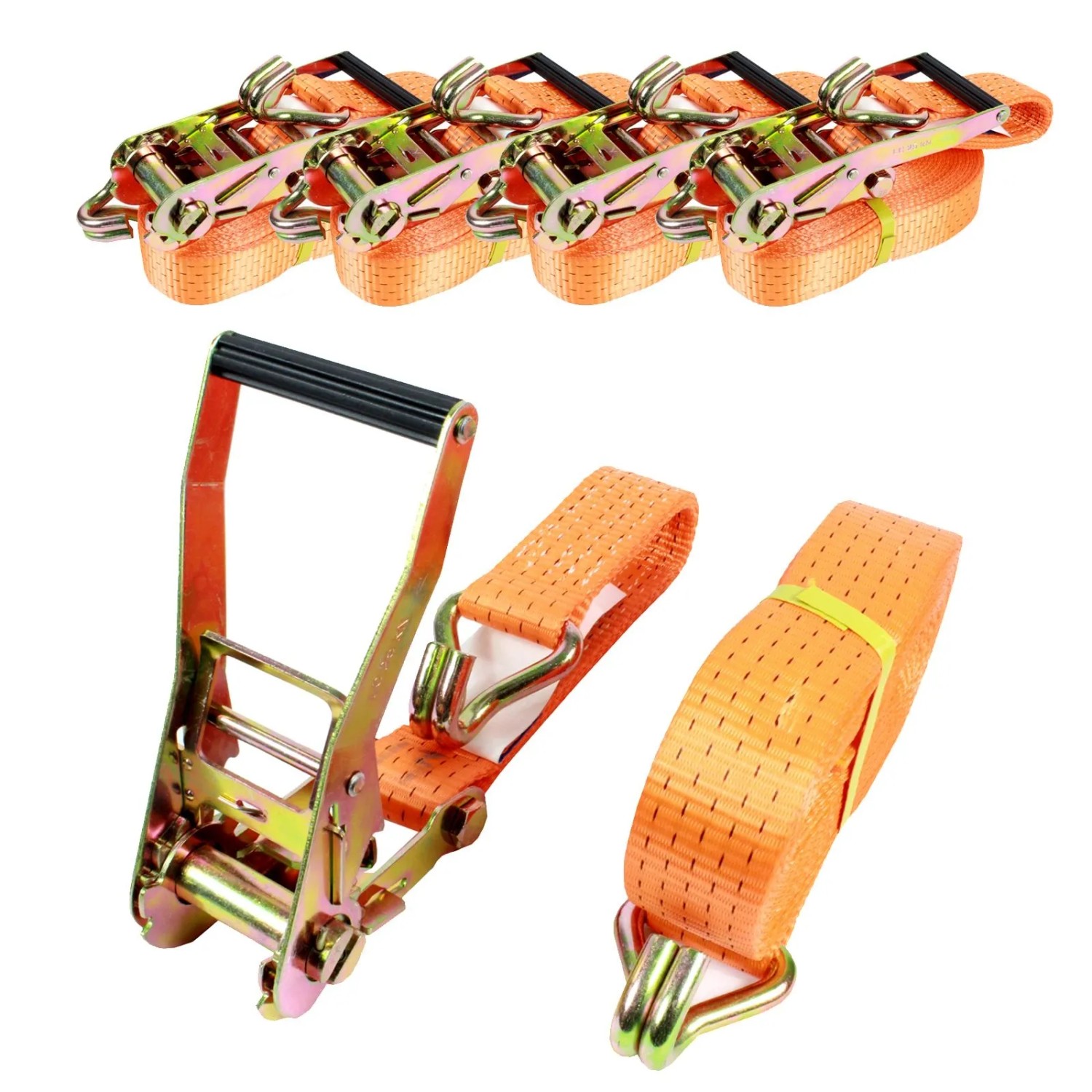 TRUTZHOLM 5x Spanngurte Mit Ratsche 2 Teilig 6m 5t  5000kg TÜV/GS