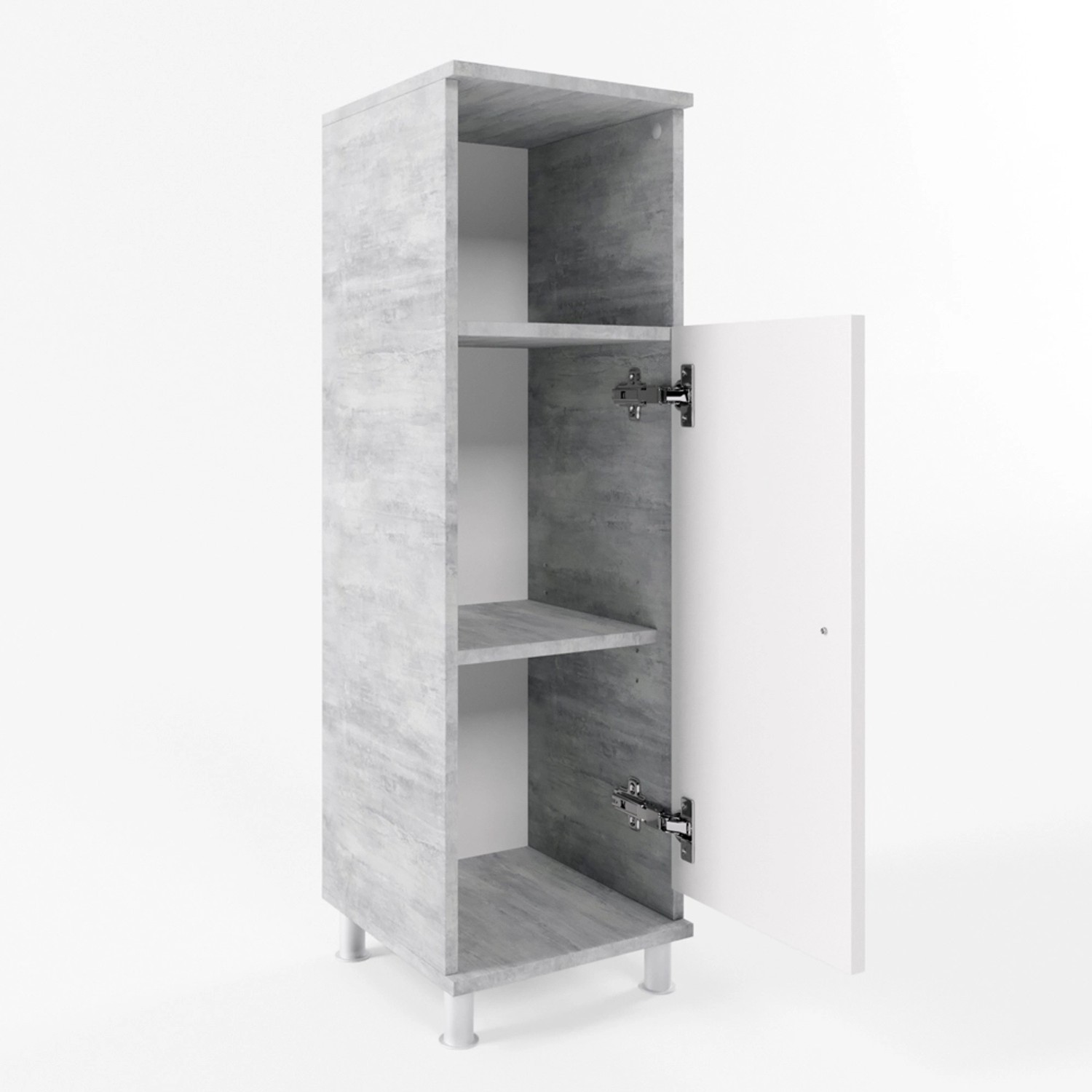 Vicco Midischrank Fynn Beton/Weiß 30 x 95 cm