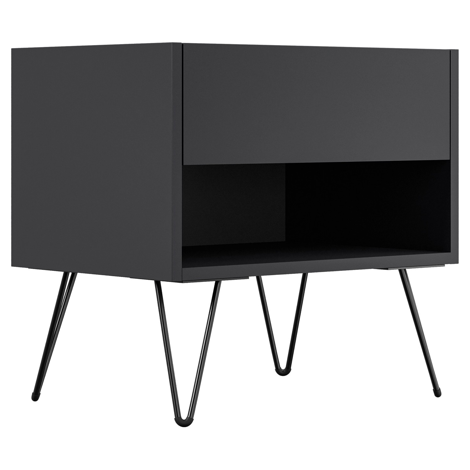 Posseik Nachttisch-Set Industrial B Stehend 50 cm Grafit 2-teilig günstig online kaufen
