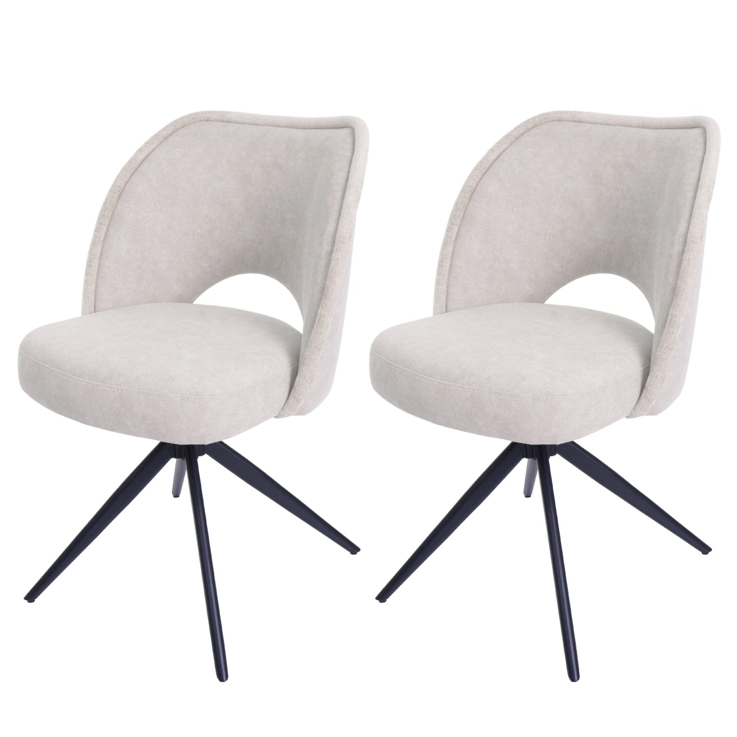 MCW Esszimmerstuhl N72 2er-Set Creme günstig online kaufen