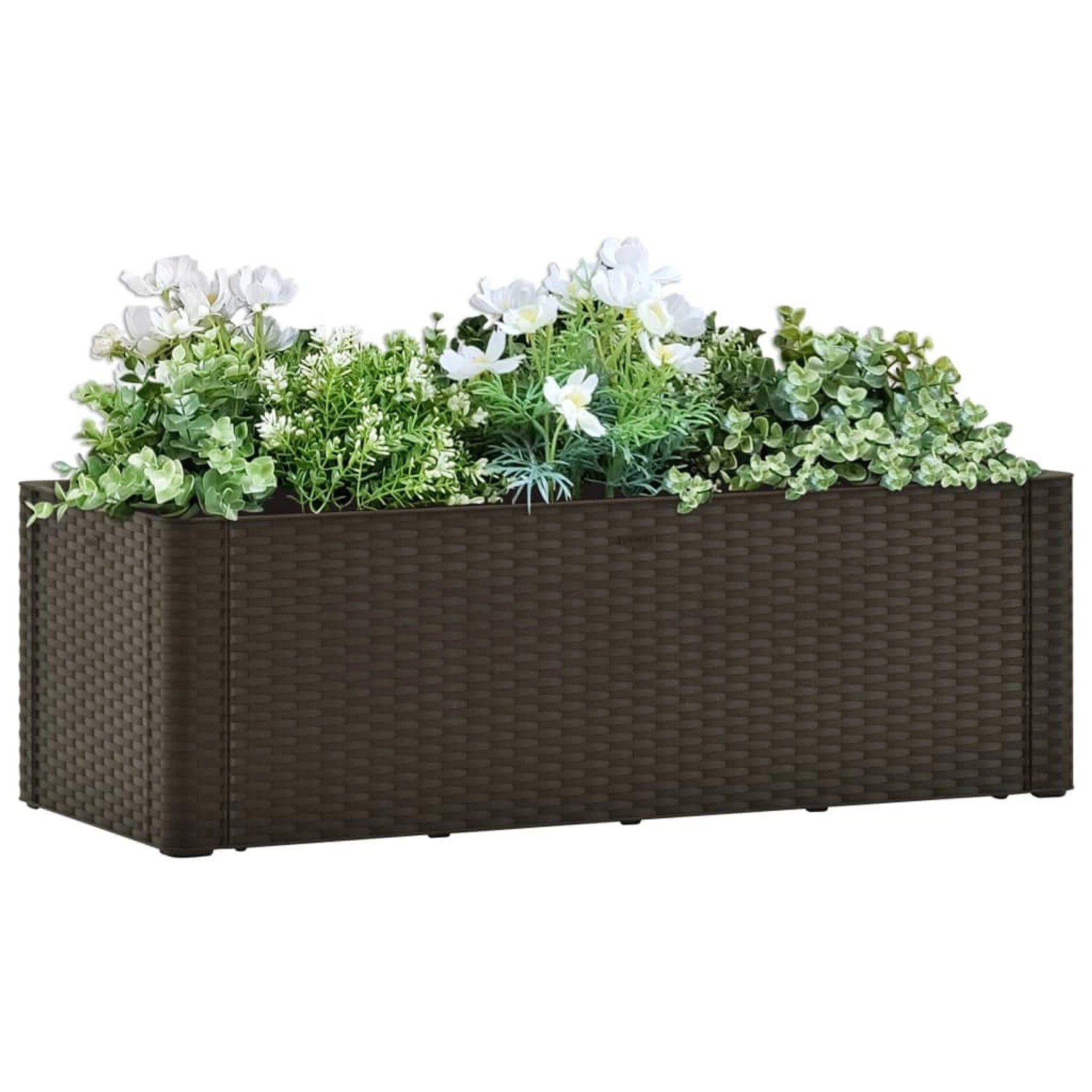 furnicato Garten-Hochbeet mit Selbstbewässerungssystem Mokka 100x43x33 cm