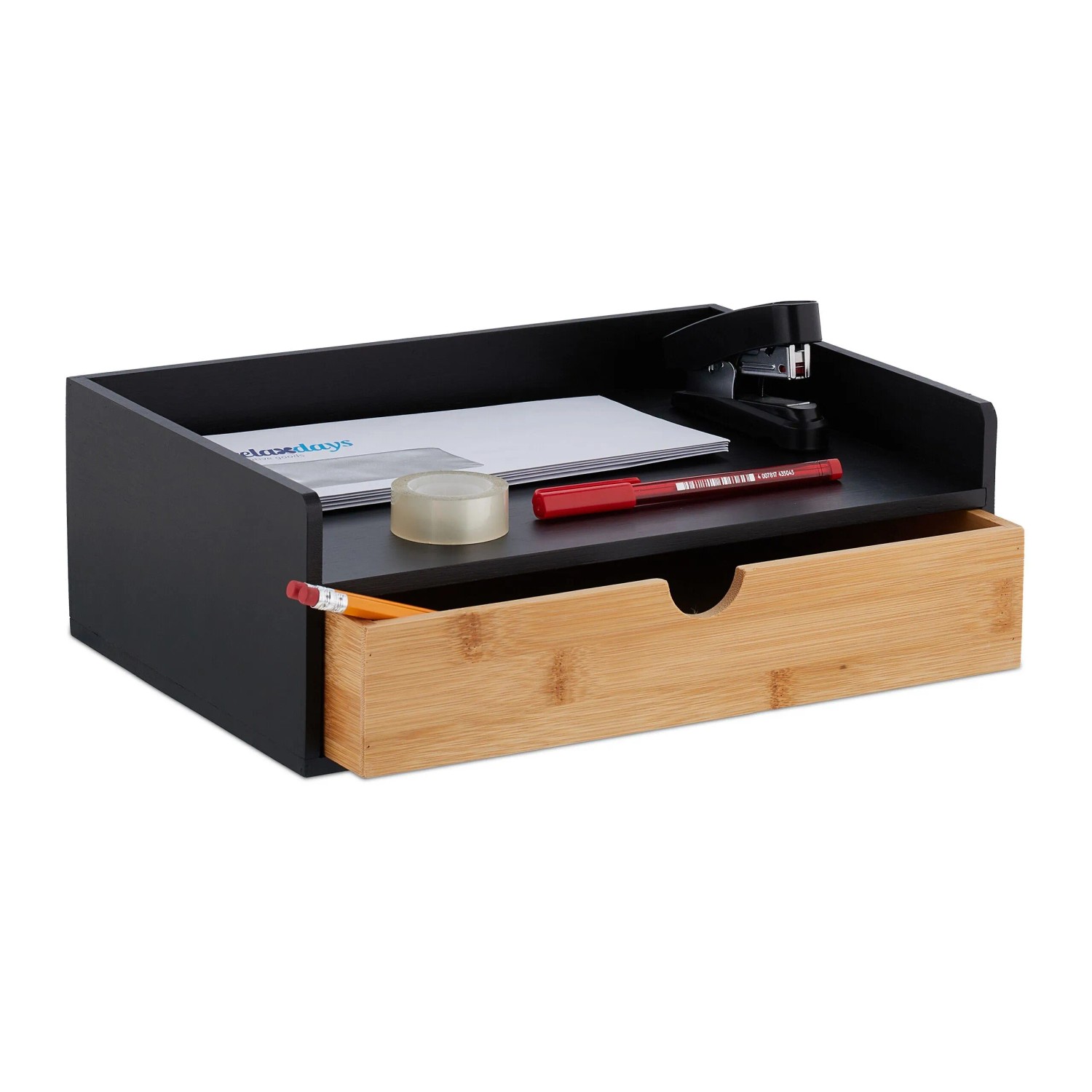 Relaxdays Schreibtisch Organizer Bambus Natur | Preisvergleich